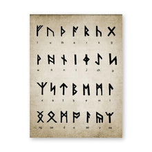Cargar imagen en el visor de la galería, cuadro con alfabeto rúnico
