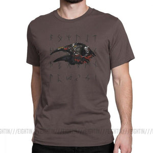 camiseta cuervo con runas