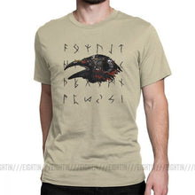 Cargar imagen en el visor de la galería, camiseta cuervo con runas
