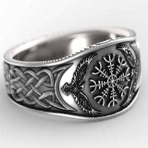 anillo Aegishjalmur en plata 925