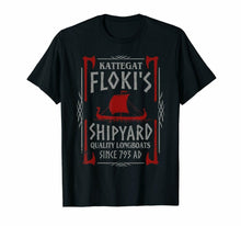 Cargar imagen en el visor de la galería, camiseta Kattegat Floki Shipyard Quality Longboats
