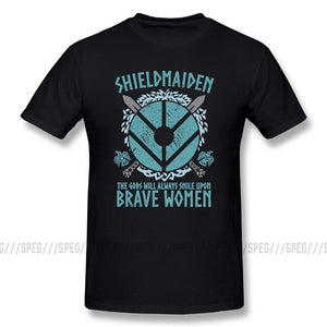 camiseta Shield Maiden The Gods Will Always Smile Upon Brave Women