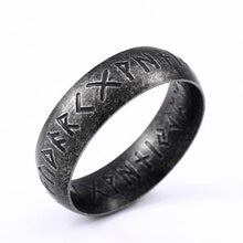 Cargar imagen en el visor de la galería, anillo valknut con runas 316L Stainless steel
