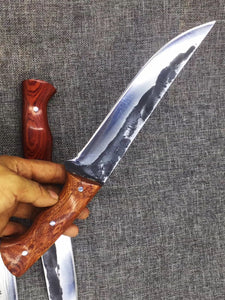 Cuchillo  hecho a mano forjado de 8 pulgadas con mango de madera
