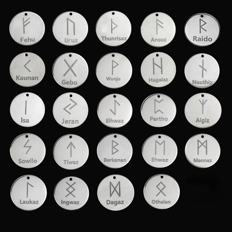 set 24 colgantes runas